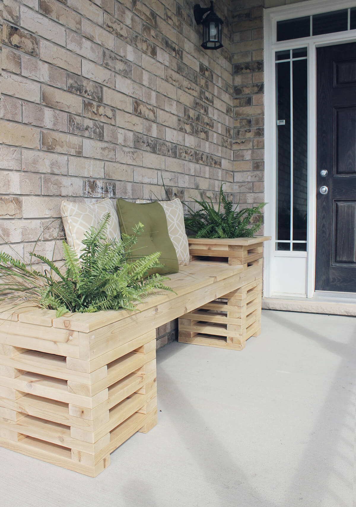 Wood Pallet Bench with Planters